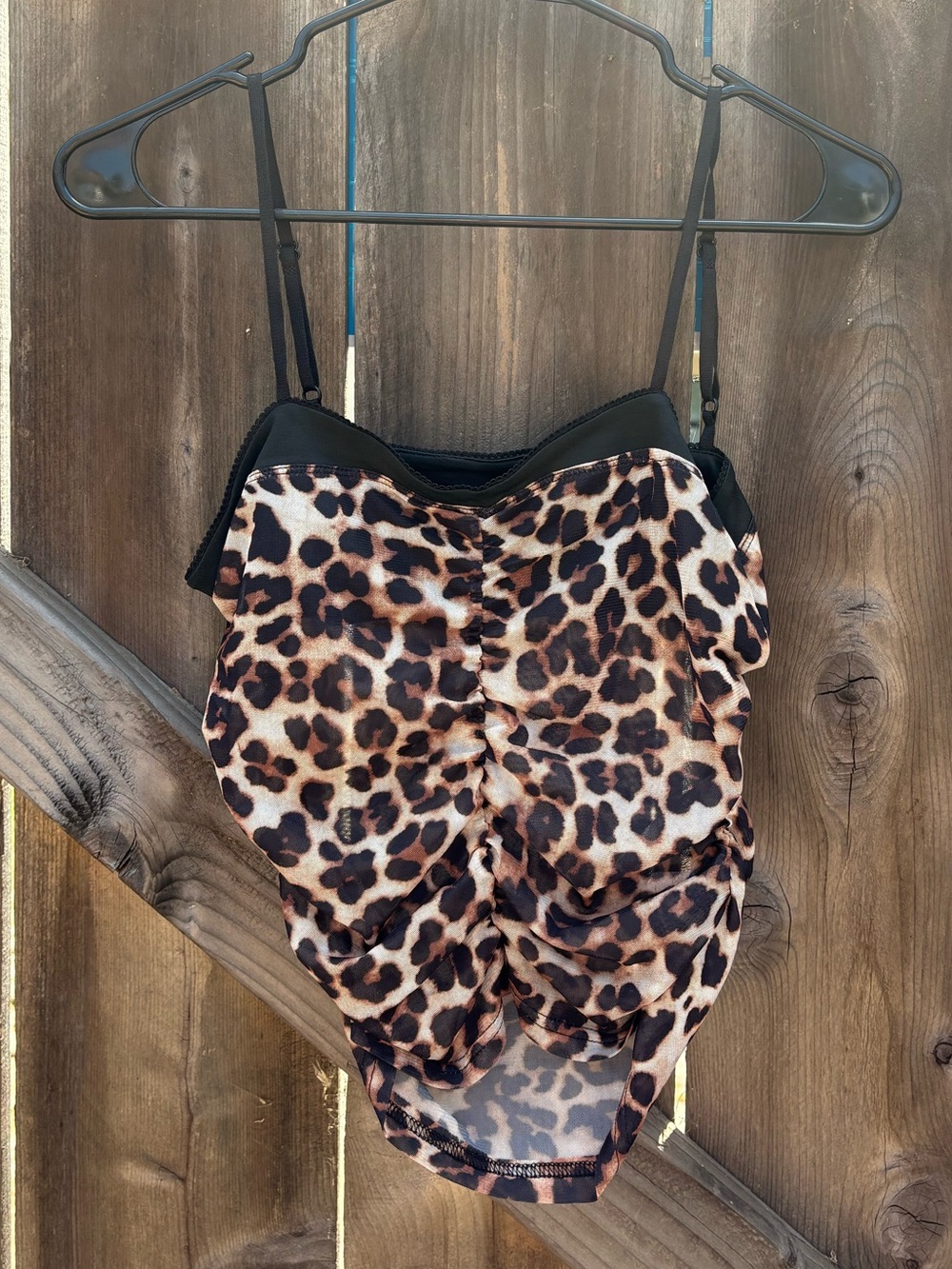 Leopard Print Ruched sexy top